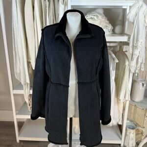 Impermeable by Waterproof SZ XL vegan suede long line coat, warm, winter #SI-038